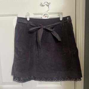 Garnet Hill - Gray Skirt with Tie Bow Front